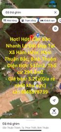 Hot! Hót! Cần Bán Nhanh Lô Đất Đẹp Tại Xã Hàm Liêm, Hàm Thuận Bắc, Bình Thuận